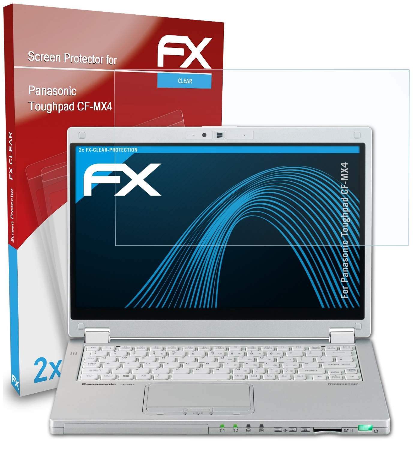 ATFOLIX Panasonic Toughpad CF-MX4) FX-Clear 2x Displayschutz(für