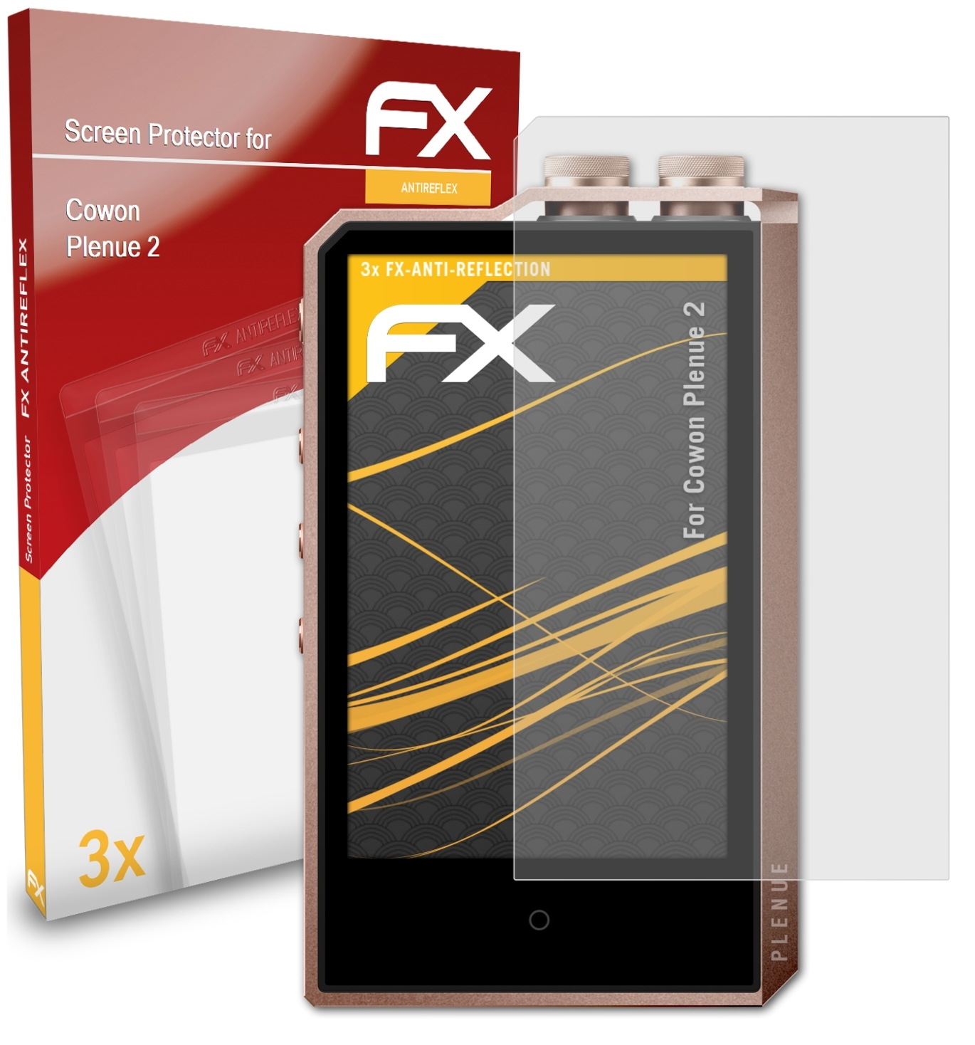 ATFOLIX 2) Cowon Plenue Displayschutz(für FX-Antireflex 3x