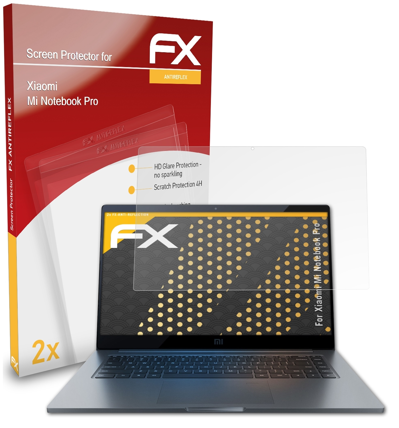 Displayschutz(für Xiaomi Pro) Notebook Mi ATFOLIX FX-Antireflex 2x