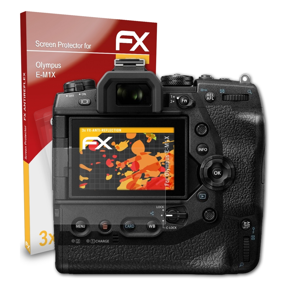 Olympus 3x ATFOLIX E-M1X) FX-Antireflex Displayschutz(für