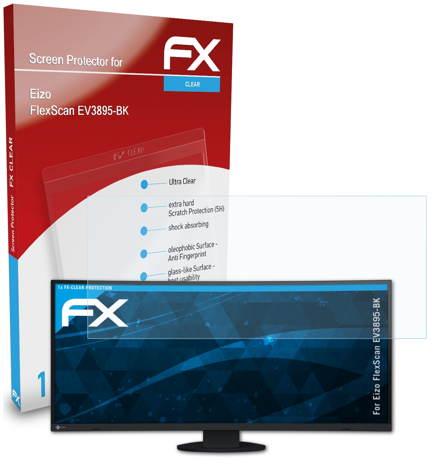ATFOLIX FX-Clear EV3895-BK) FlexScan Displayschutz(für Eizo