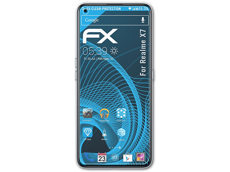 ATFOLIX 3x FX-Clear Displayschutz(für Realme X7)
