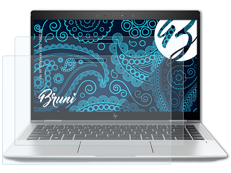 BRUNI 2x Basics-Clear Schutzfolie(für HP Elitebook x360 1040 G5)