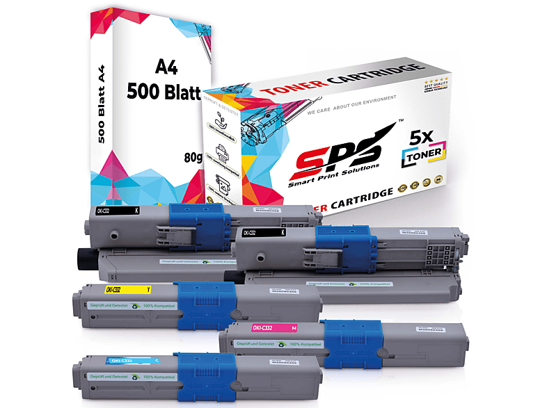 SPS S-17714 Toner Schwarz Gelb (C332) Cyan Magenta