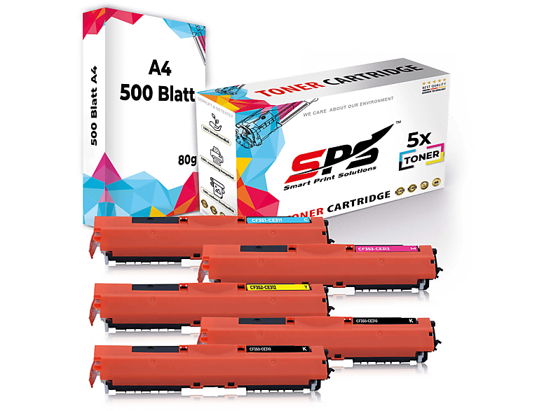 SPS S-17653 Gelb CF352A Magenta CF353A) Schwarz Cyan CF351A (130A Toner CF350A