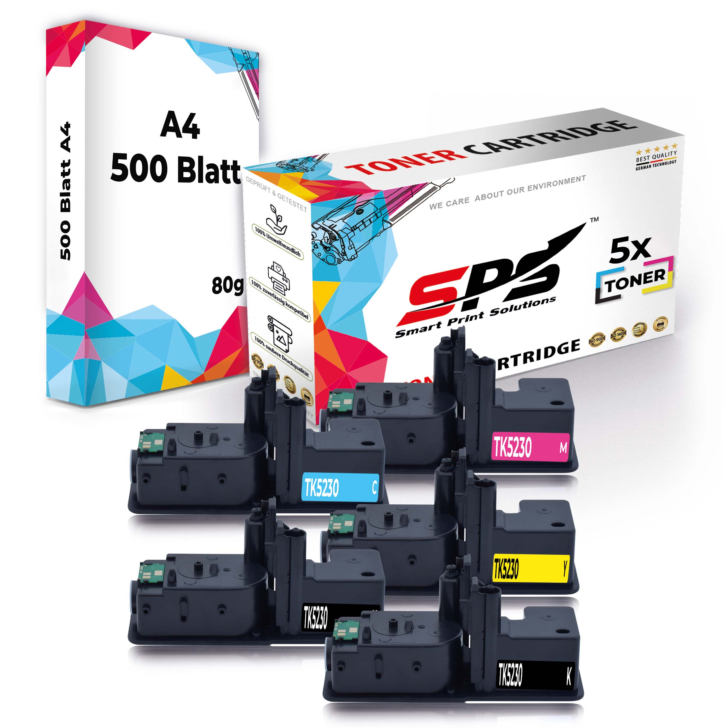 Cyan TK-5230Y TK-5230C Gelb SPS Magenta (TK-5230K Toner TK-5230M) Schwarz S-17821