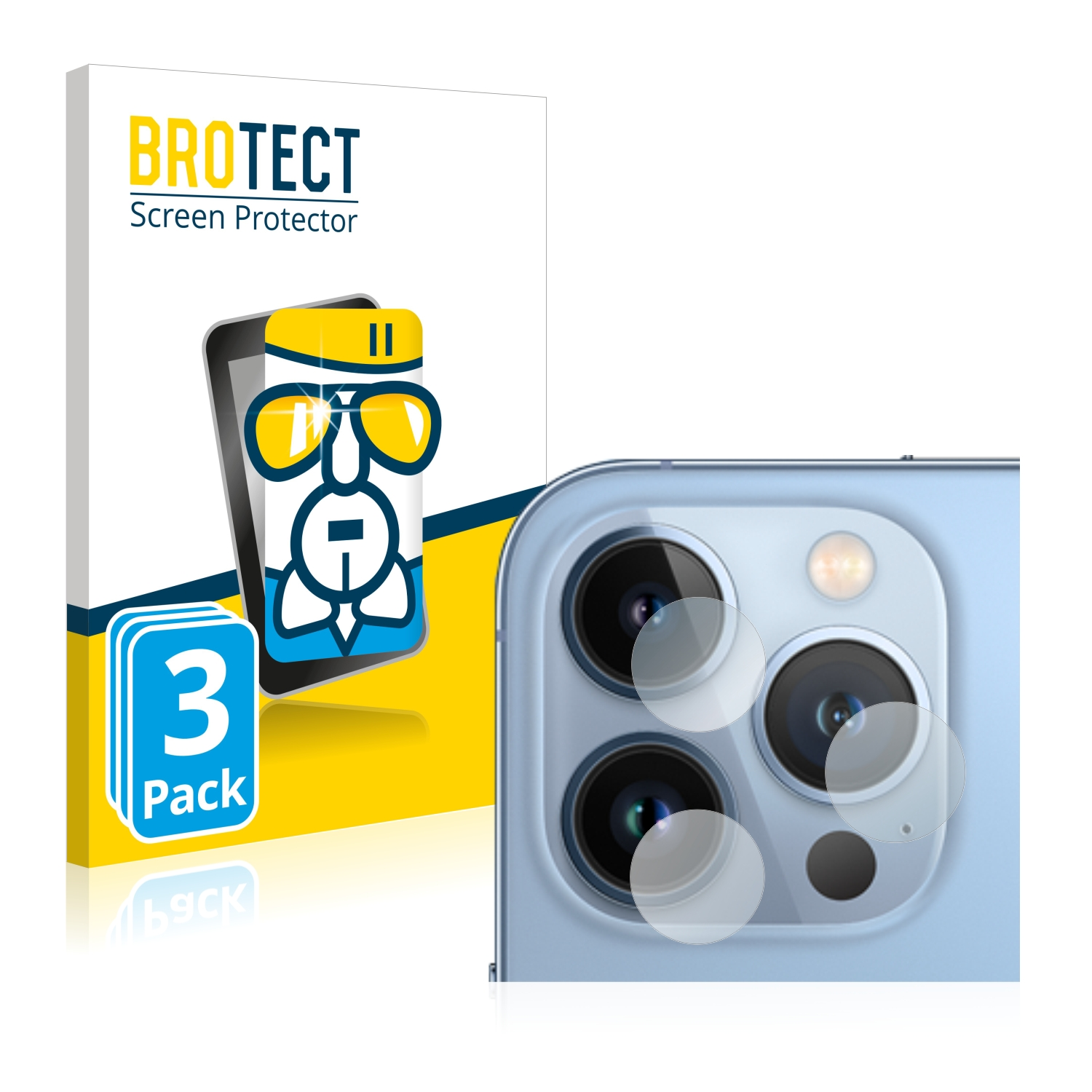 BROTECT 3x Airglass klare Schutzfolie(für Apple Max) iPhone Pro 13