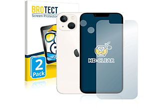 BROTECT 2x klare Schutzfolie(für Apple iPhone 13 (Vorderseite + Kamera))
