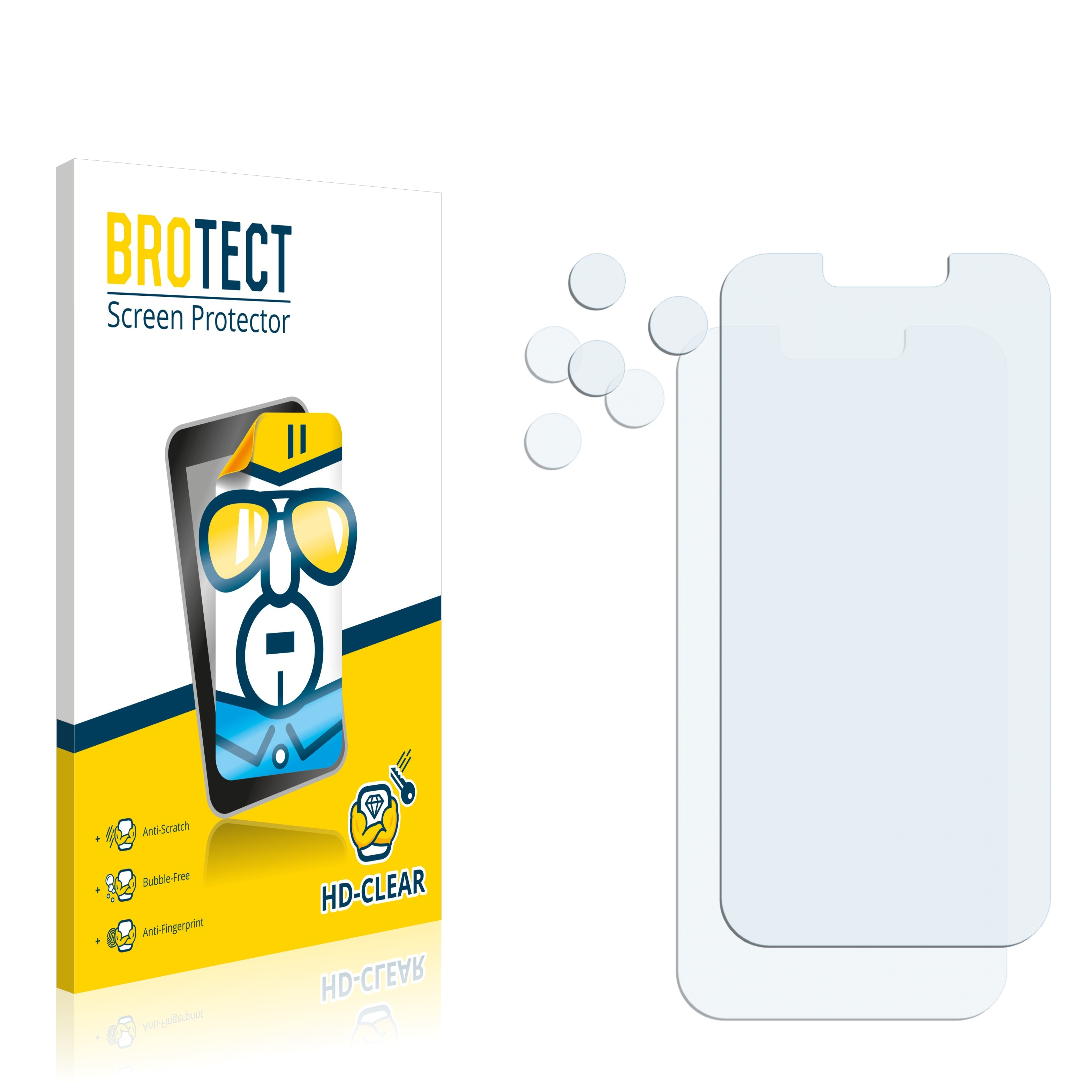 BROTECT 2x klare Schutzfolie(für Apple iPhone 13 Pro)