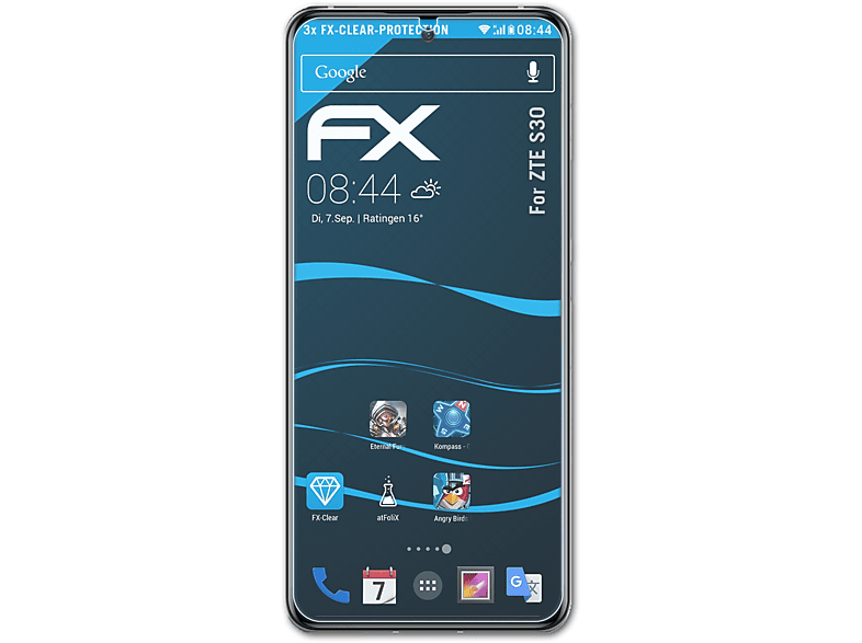 ATFOLIX 3x FX-Clear Displayschutz(für ZTE S30)
