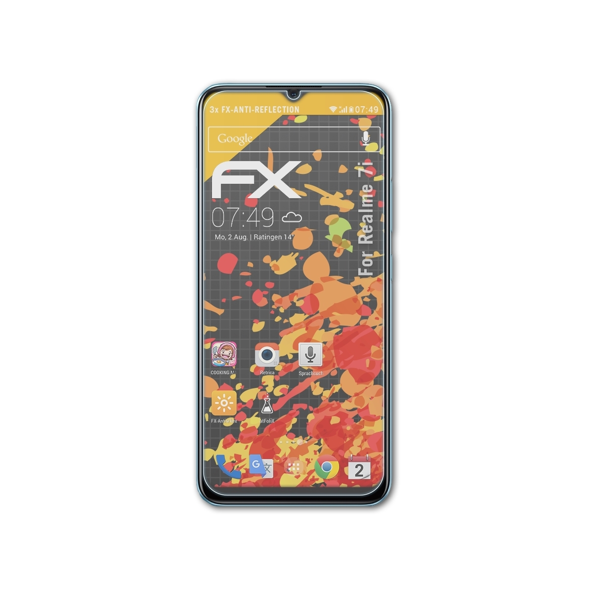 ATFOLIX Displayschutz(für 7i) FX-Antireflex Realme 3x