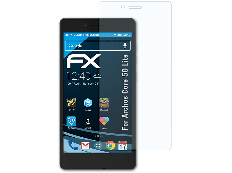 Displayschutz(für FX-Clear 3x Lite) Core 50 Archos ATFOLIX