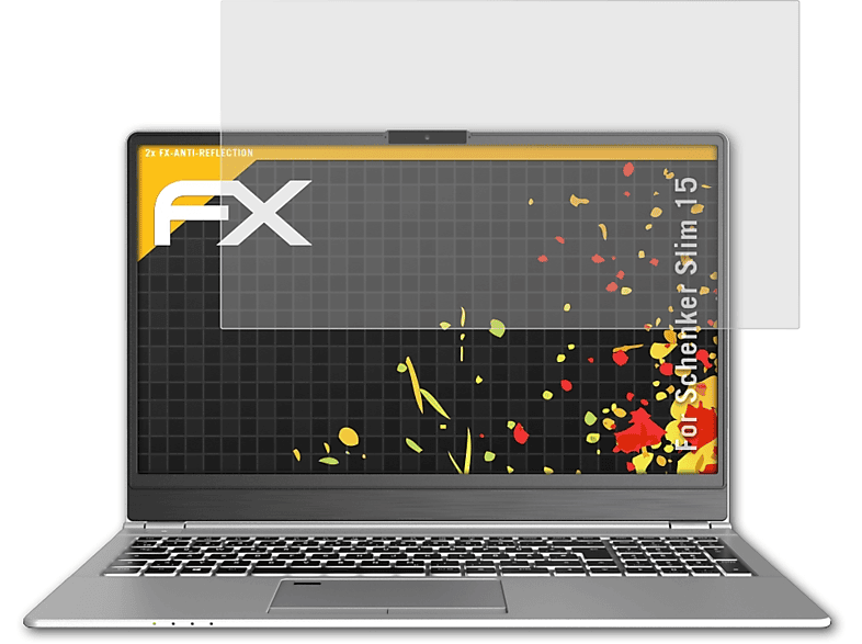 ATFOLIX 2x FX-Antireflex Displayschutz(für 15) Schenker Slim