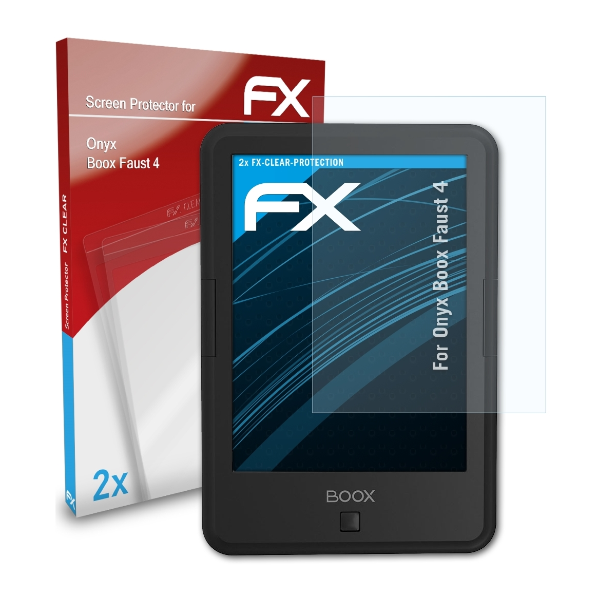 ATFOLIX 2x FX-Clear Displayschutz(für 4) Faust BOOX