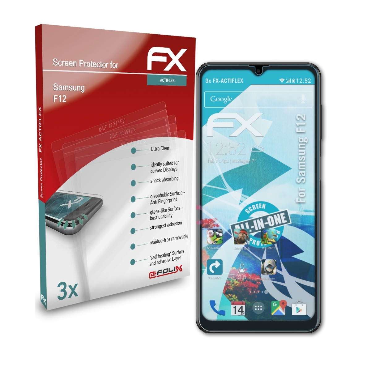 ATFOLIX 3x FX-ActiFleX Displayschutz(für Samsung F12)