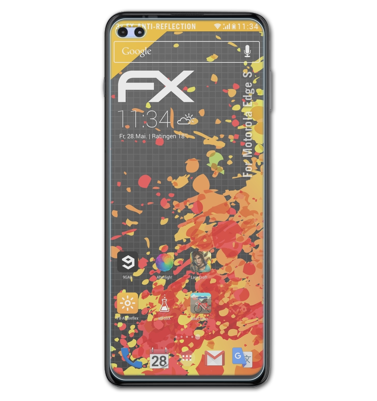 ATFOLIX 3x FX-Antireflex Displayschutz(für Motorola Edge S)