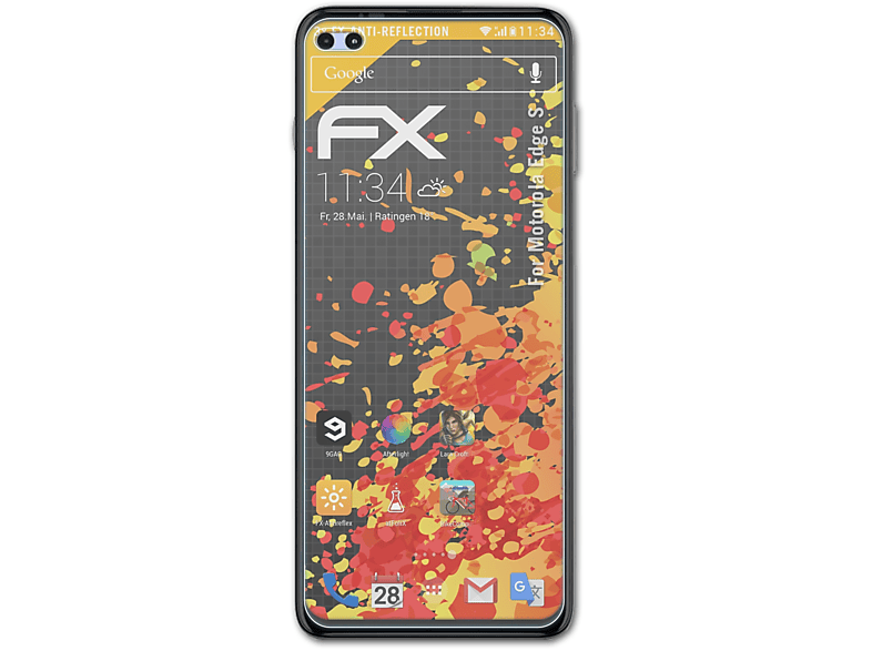 ATFOLIX 3x FX-Antireflex Displayschutz(für Motorola Edge S)