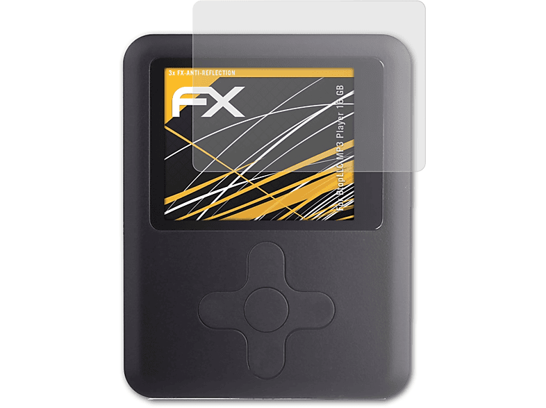 ATFOLIX 3x FX-Antireflex Displayschutz(für Player BtopLLC (16 MP3 GB))