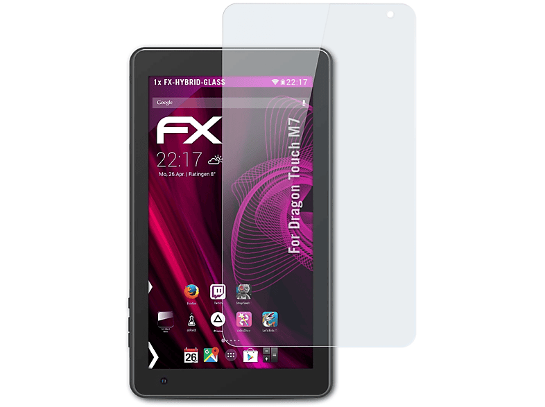 ATFOLIX FX-Hybrid-Glass Schutzglas(für M7) Dragon Touch