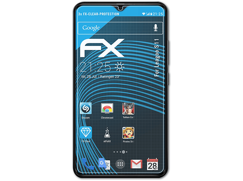 ATFOLIX 3x FX-Clear Displayschutz(für Leagoo S11)
