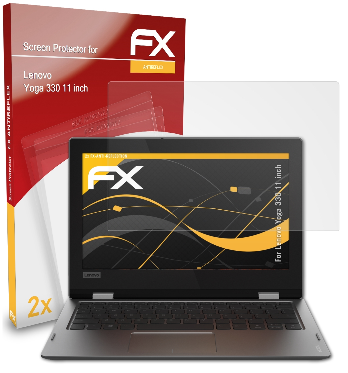 ATFOLIX 2x FX-Antireflex Displayschutz(für Lenovo Yoga (11 330 inch))