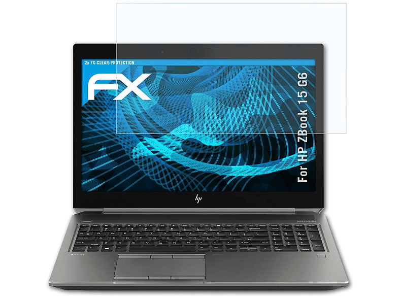 ATFOLIX 2x FX-Clear Displayschutz(für HP G6) ZBook 15