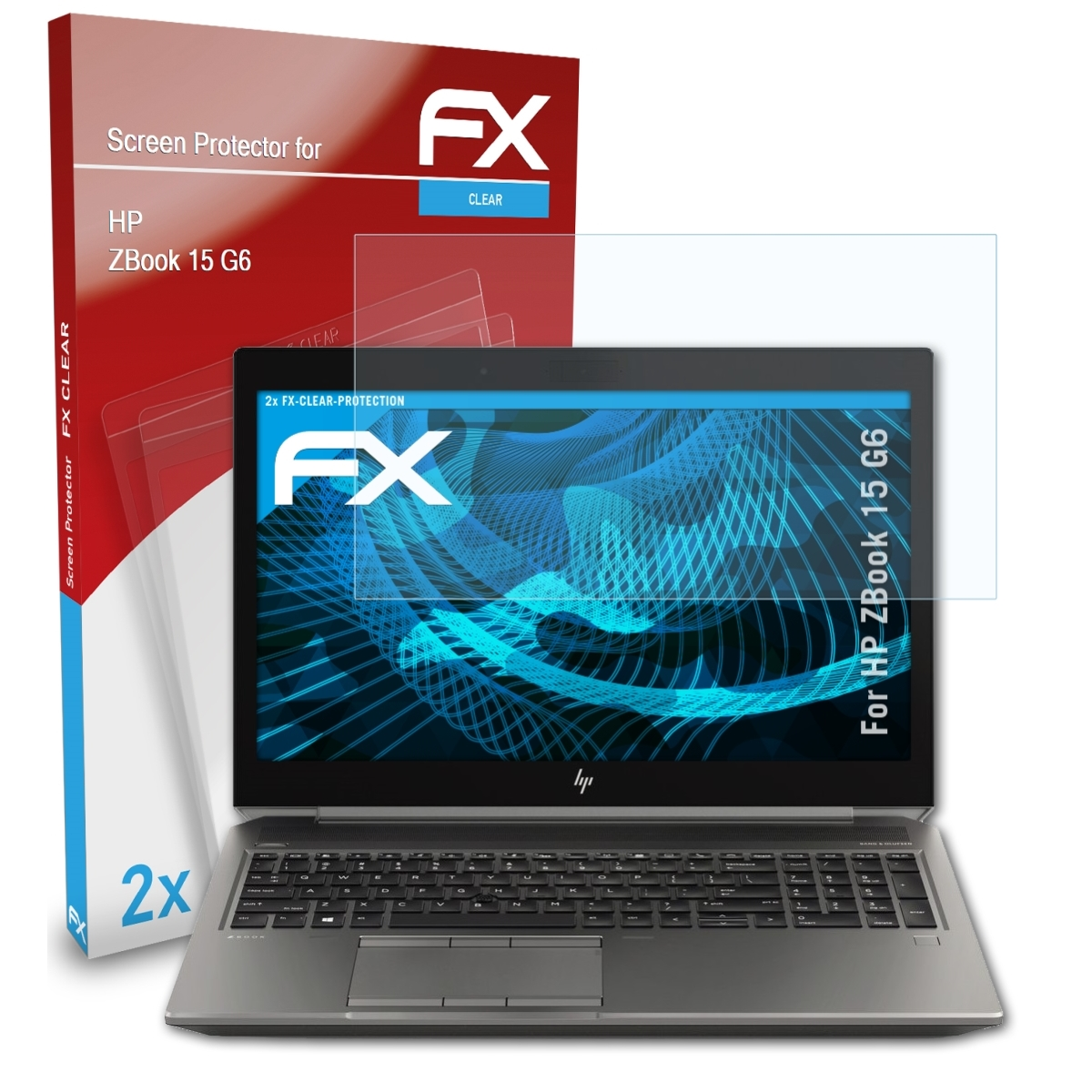 ATFOLIX 2x FX-Clear Displayschutz(für HP 15 ZBook G6)