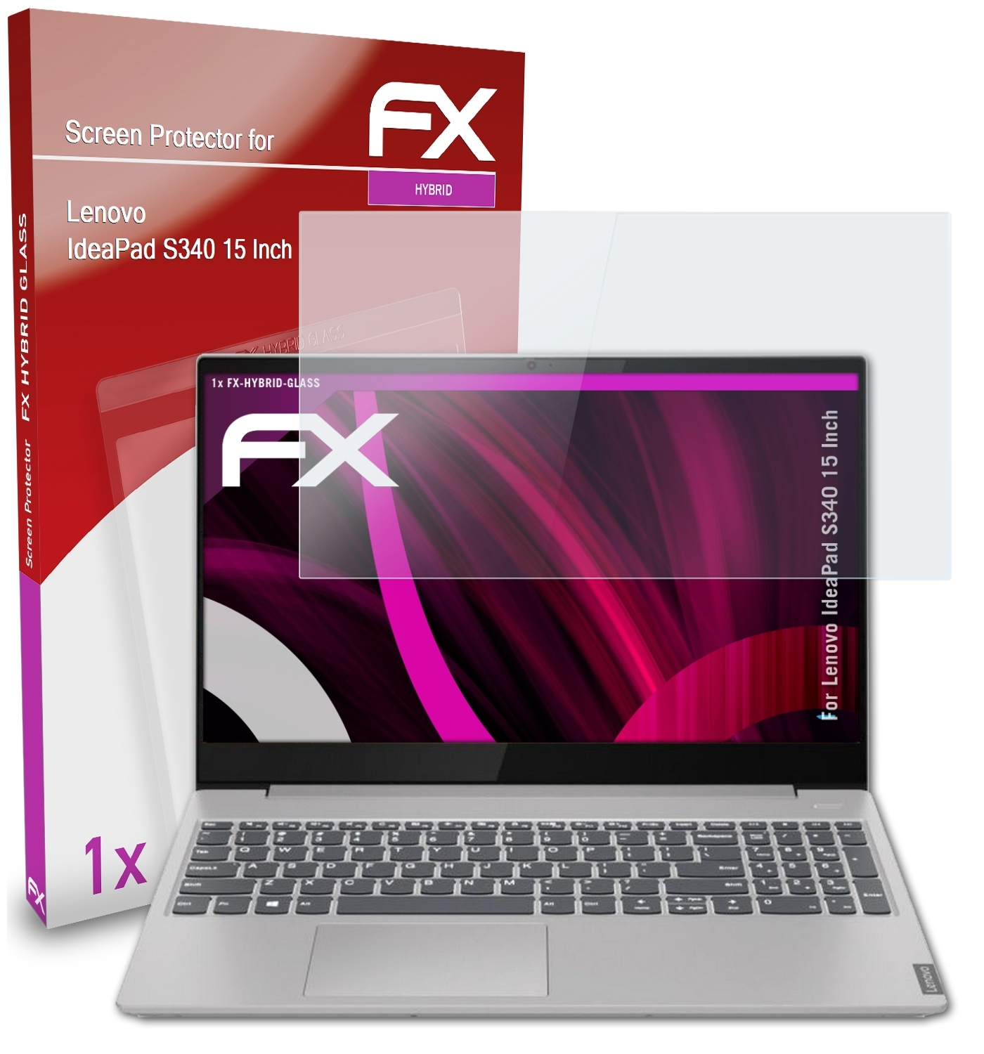 ATFOLIX FX-Hybrid-Glass Schutzglas(für Lenovo IdeaPad Inch)) (15 S340