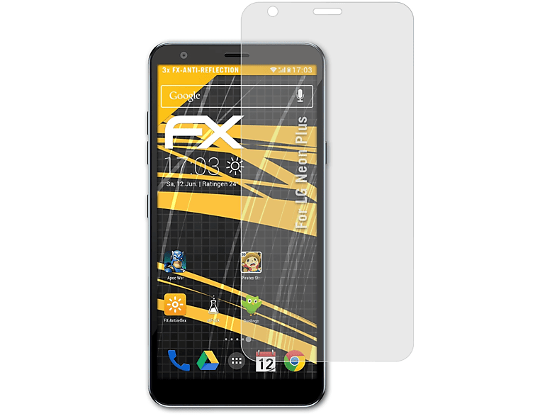 ATFOLIX 3x FX-Antireflex Displayschutz(für LG Neon Plus)