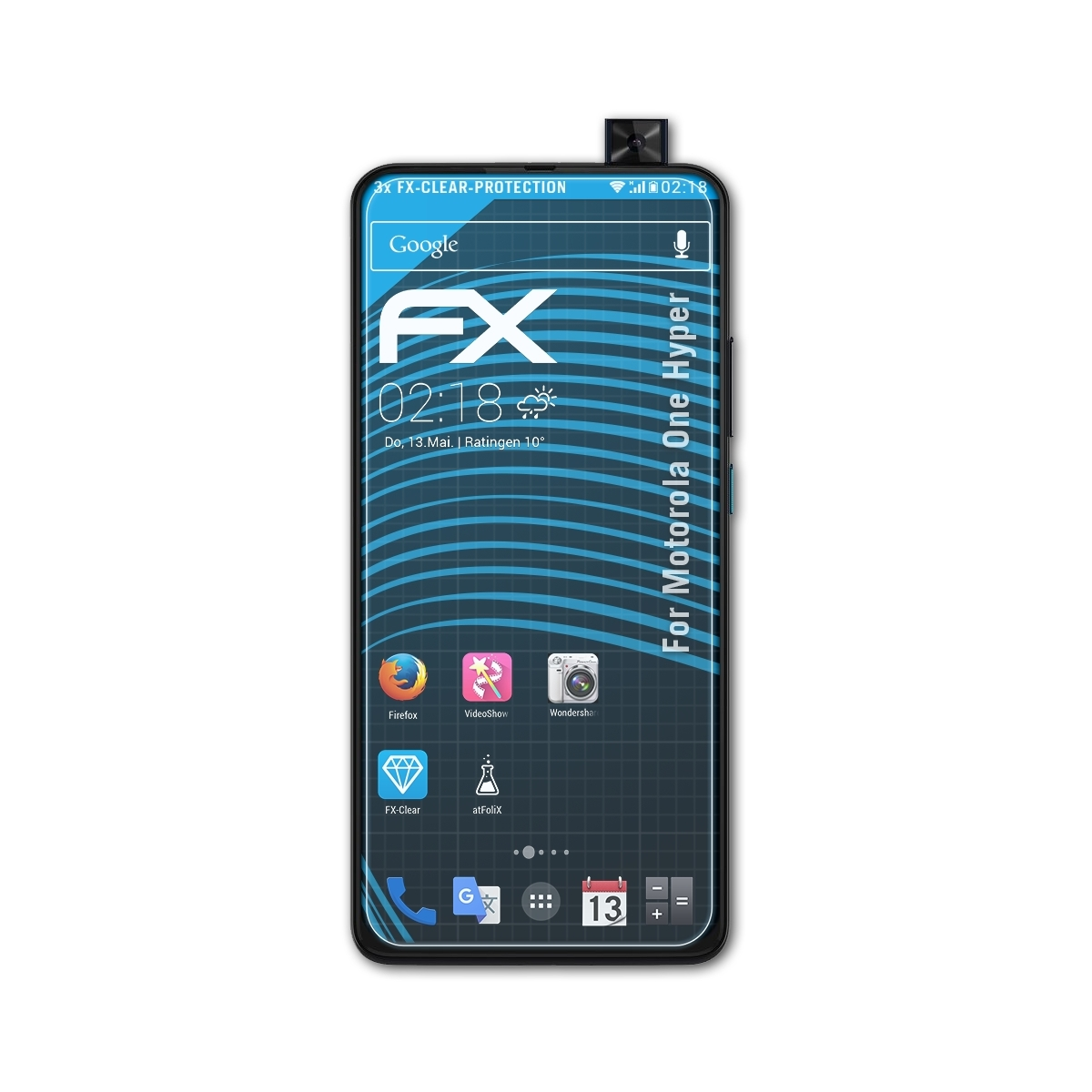 ATFOLIX FX-Clear Displayschutz(für One Hyper) Motorola 3x