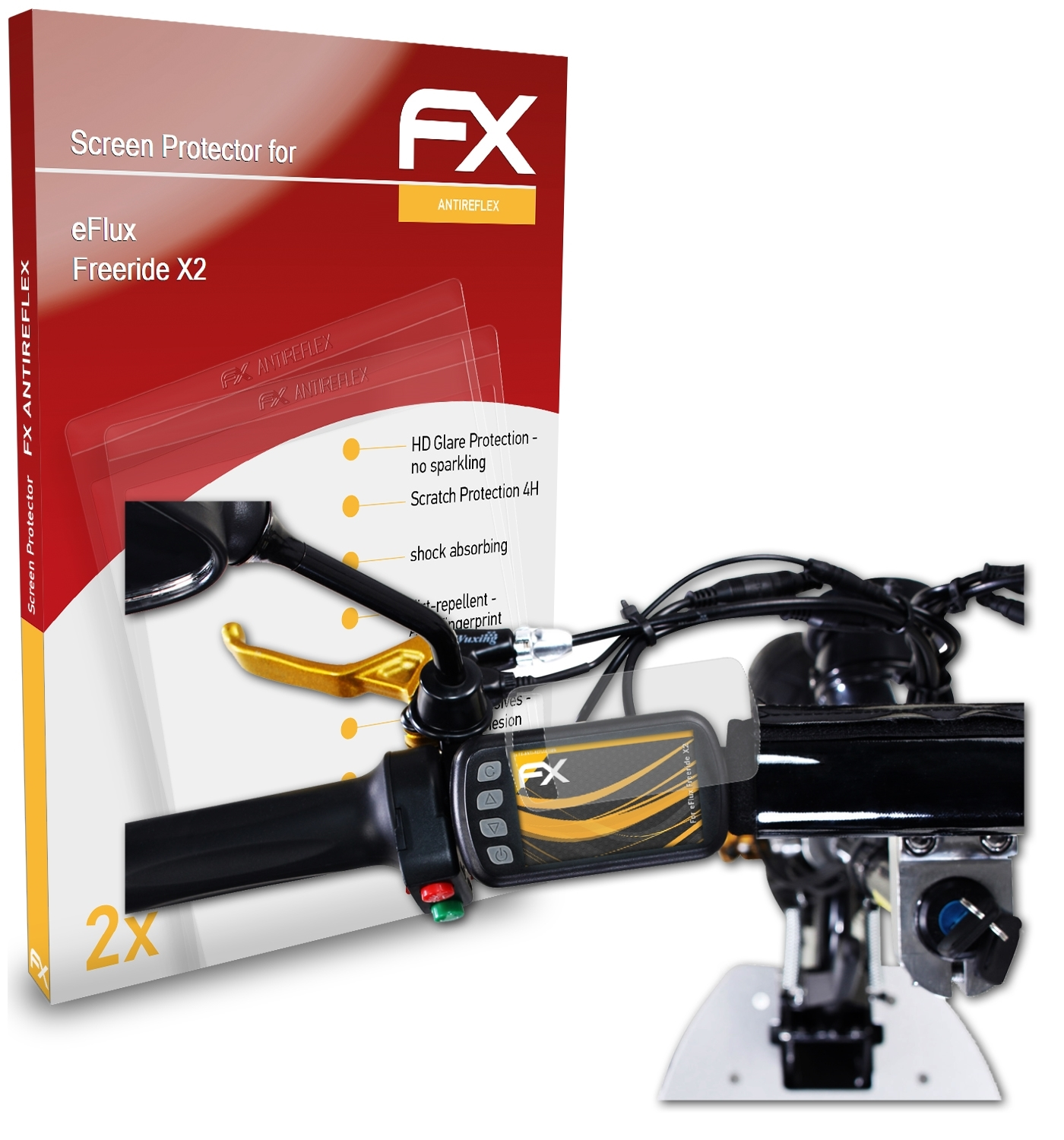 eFlux ATFOLIX 2x Displayschutz(für X2) FX-Antireflex Freeride