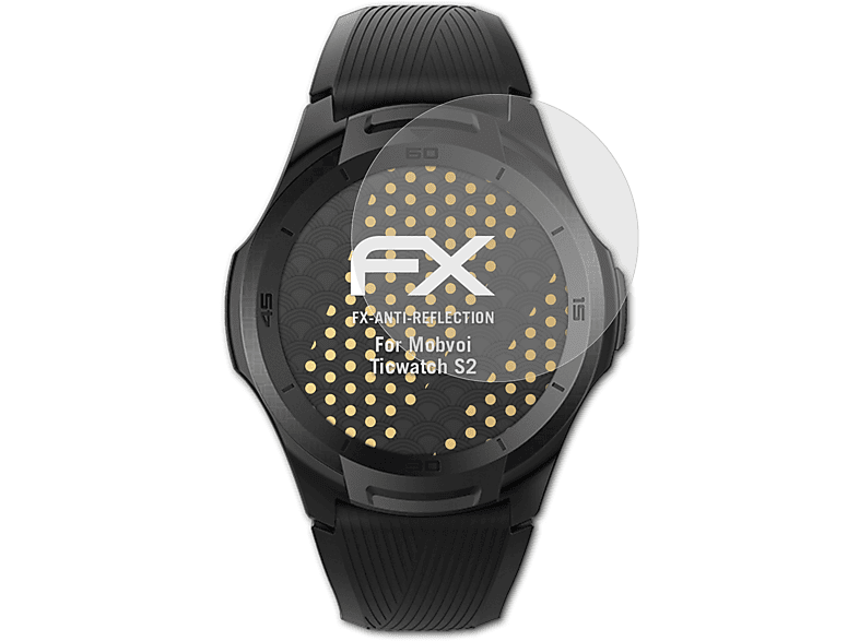 ATFOLIX 3x FX-Antireflex Displayschutz(für Mobvoi Ticwatch S2)
