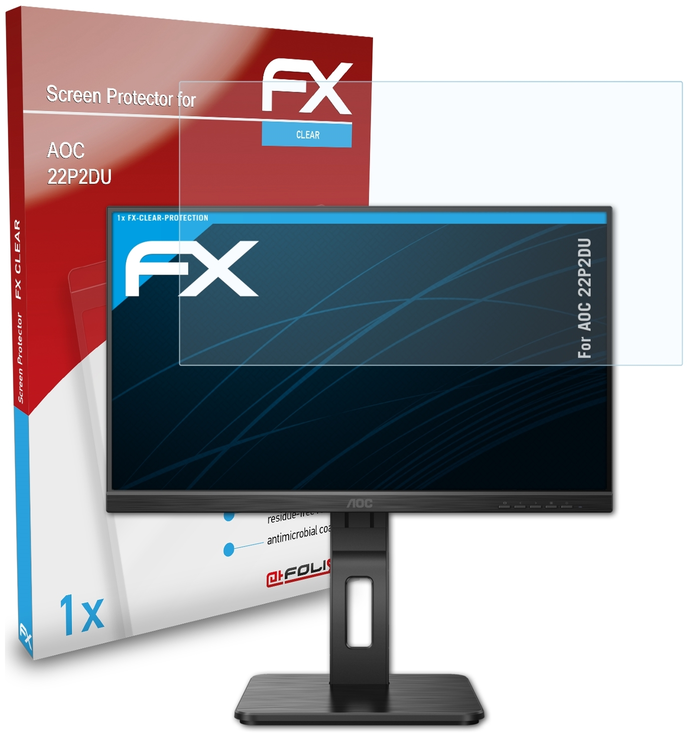 ATFOLIX FX-Clear Displayschutz(für 22P2DU) AOC