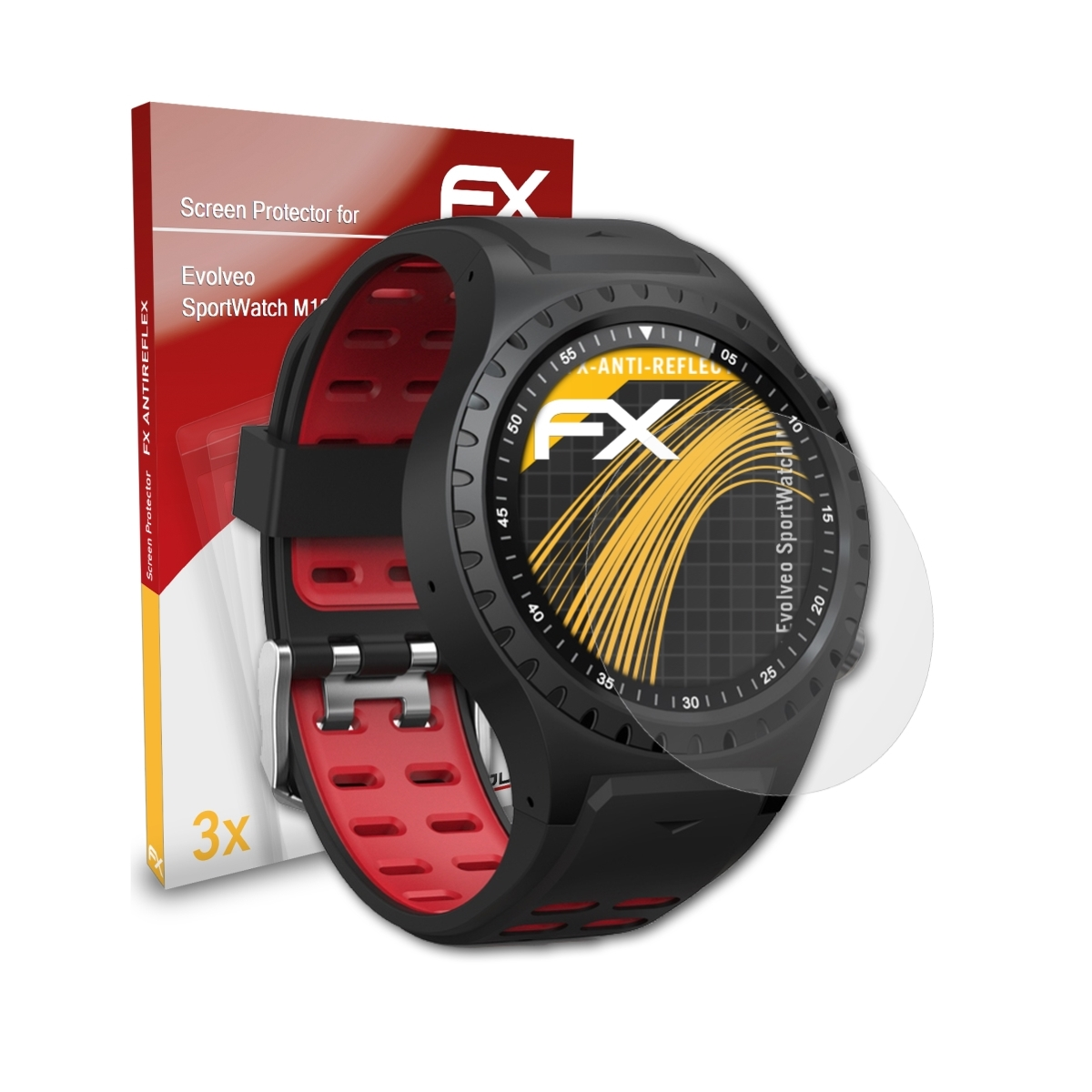 ATFOLIX 3x FX-Antireflex Displayschutz(für Evolveo M1S) SportWatch
