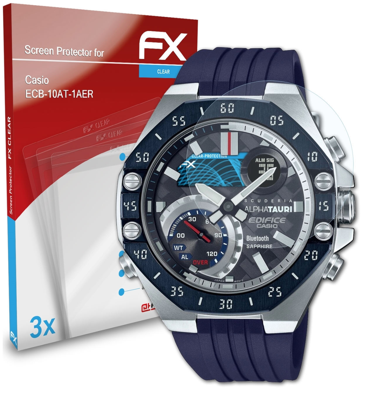 FX-Clear 3x ECB-10AT-1AER) ATFOLIX Displayschutz(für Casio