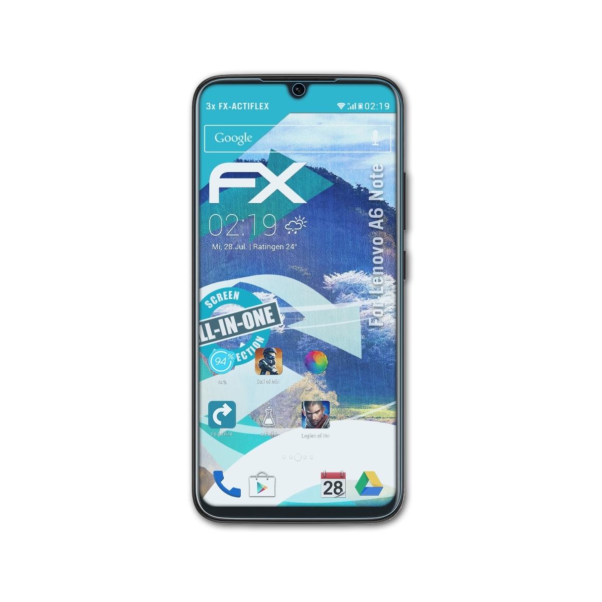 ATFOLIX 3x FX-ActiFleX Displayschutz(für Lenovo A6 Note)