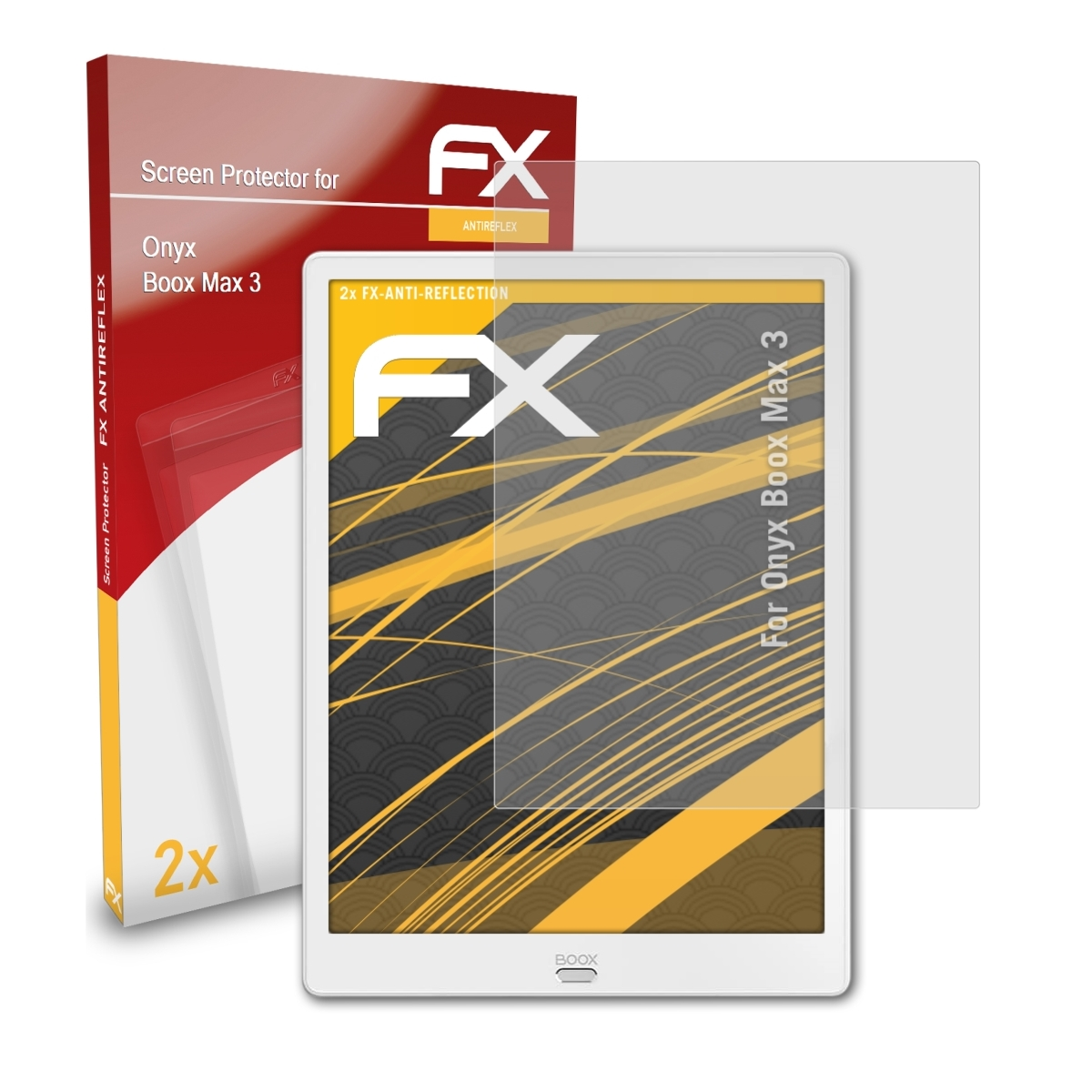 ATFOLIX 2x 3) FX-Antireflex Max Displayschutz(für BOOX