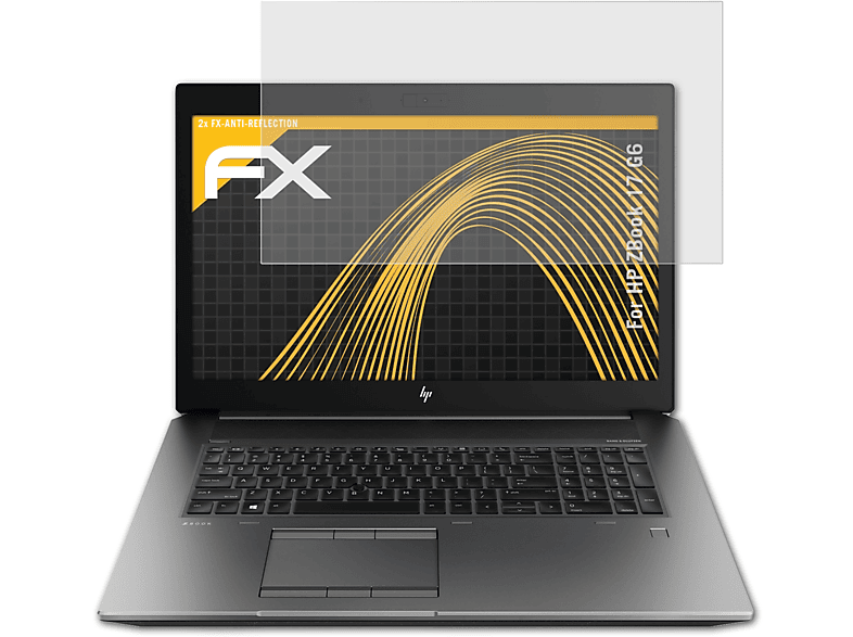 ATFOLIX 2x FX-Antireflex Displayschutz(für HP G6) 17 ZBook