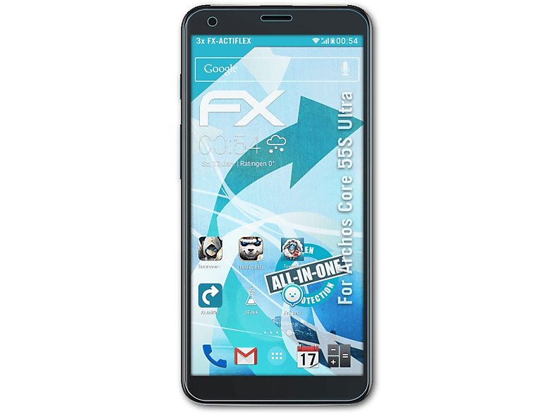 ATFOLIX 3x FX-ActiFleX Displayschutz(für Archos Core 55S Ultra)