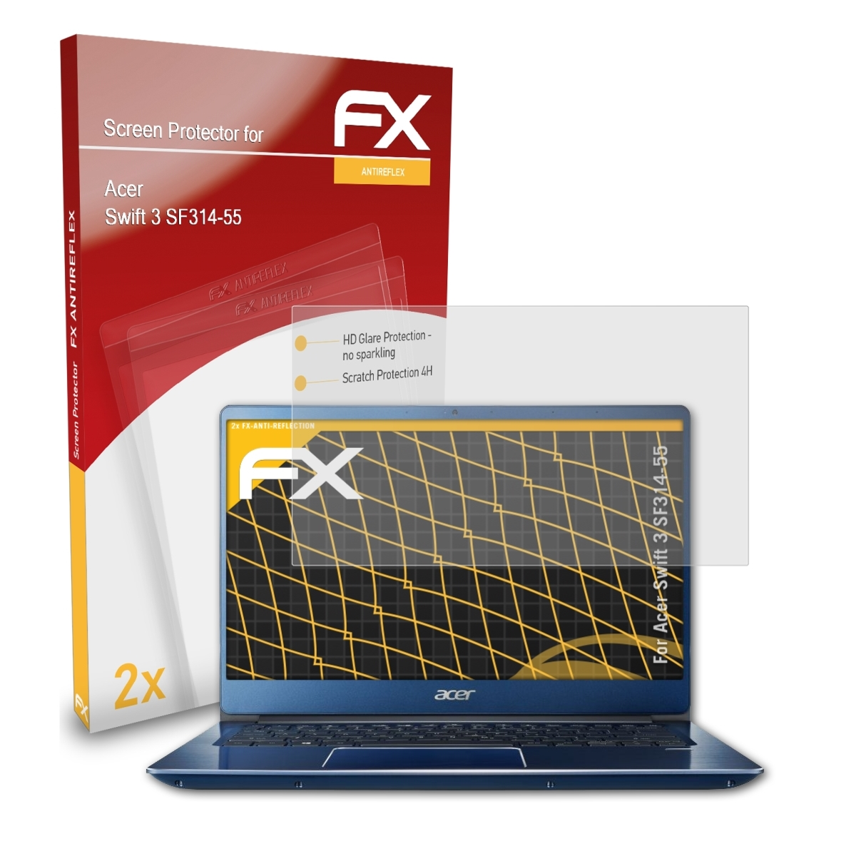 3 Swift Acer (SF314-55)) Displayschutz(für FX-Antireflex ATFOLIX 2x