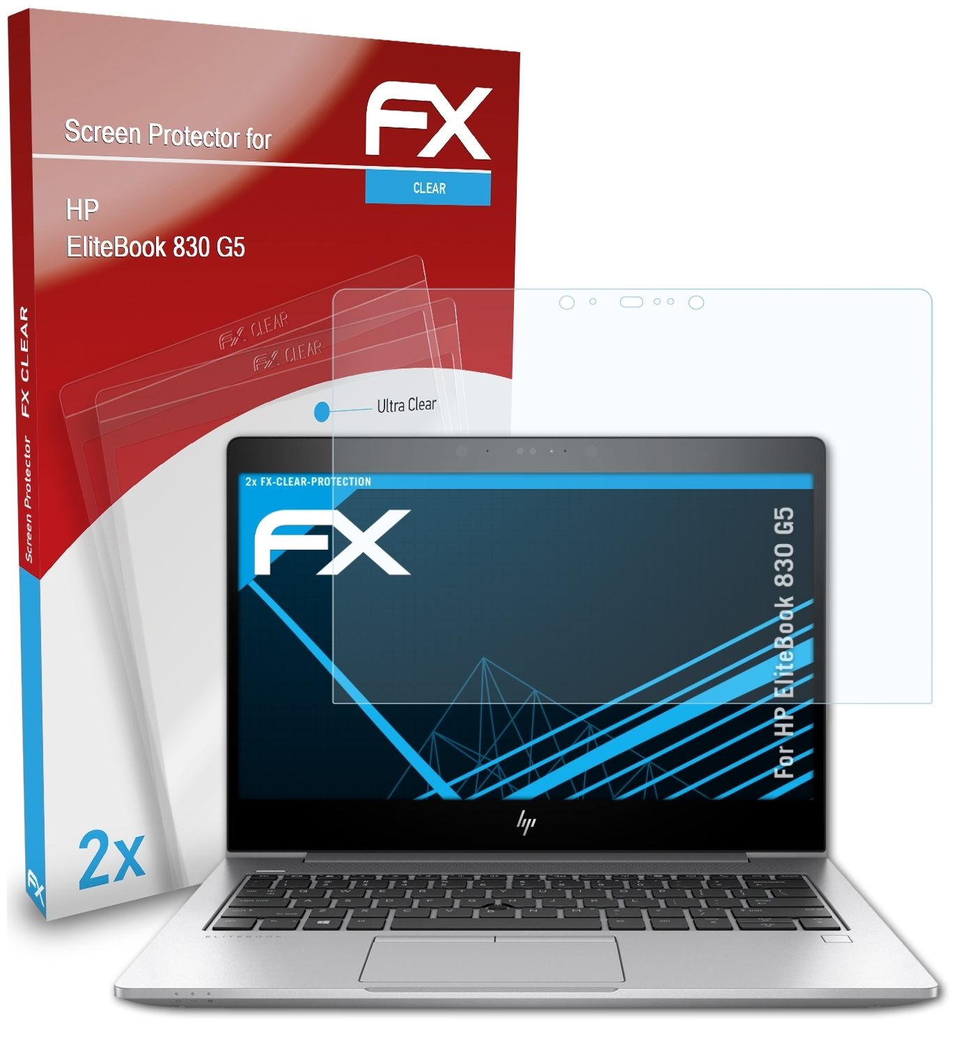 ATFOLIX 2x FX-Clear Displayschutz(für HP G5) 830 EliteBook