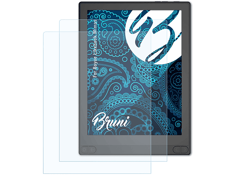 BRUNI 2x Basics-Clear Schutzfolie(für Boyue Likebook Mimas)
