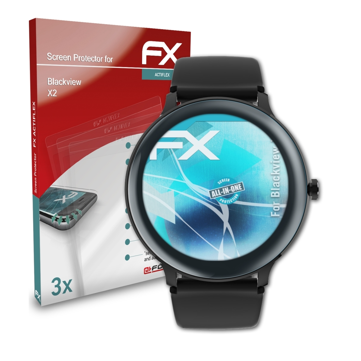 FX-ActiFleX ATFOLIX X2) Displayschutz(für 3x Blackview