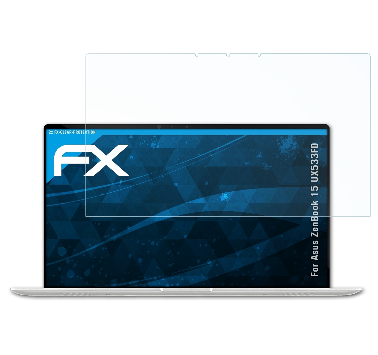 Displayschutz(für ATFOLIX ZenBook (UX533FD)) Asus 15 2x FX-Clear
