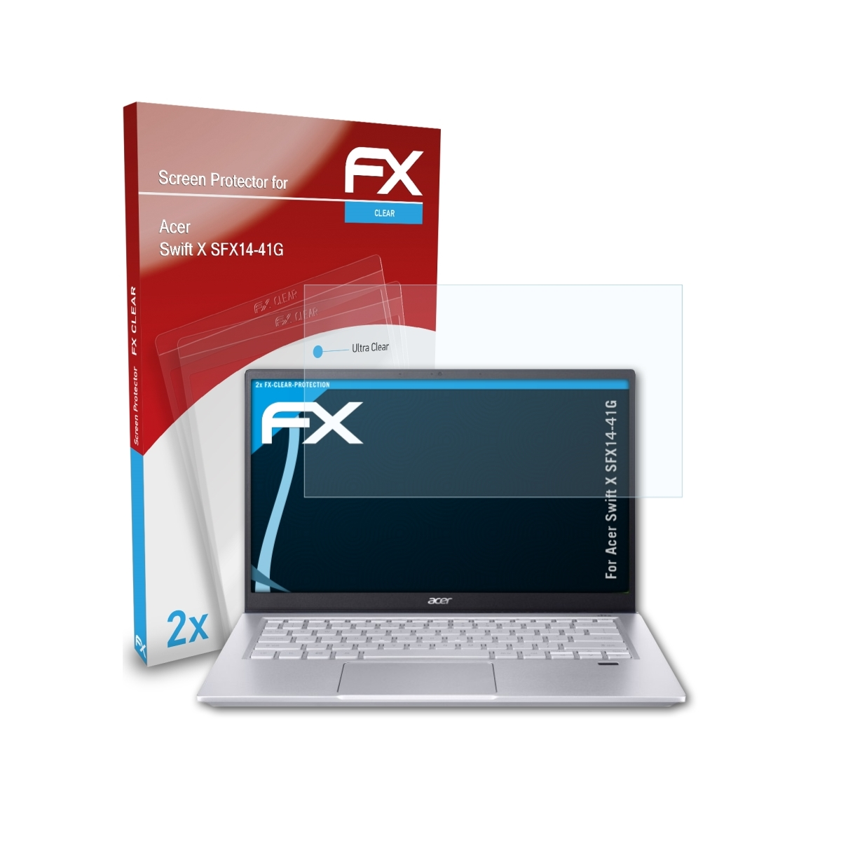 FX-Clear 2x X Acer (SFX14-41G)) ATFOLIX Displayschutz(für Swift