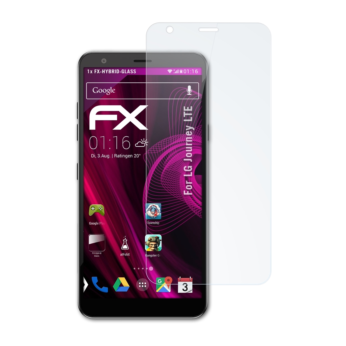 ATFOLIX FX-Hybrid-Glass Schutzglas(für Journey LG LTE)