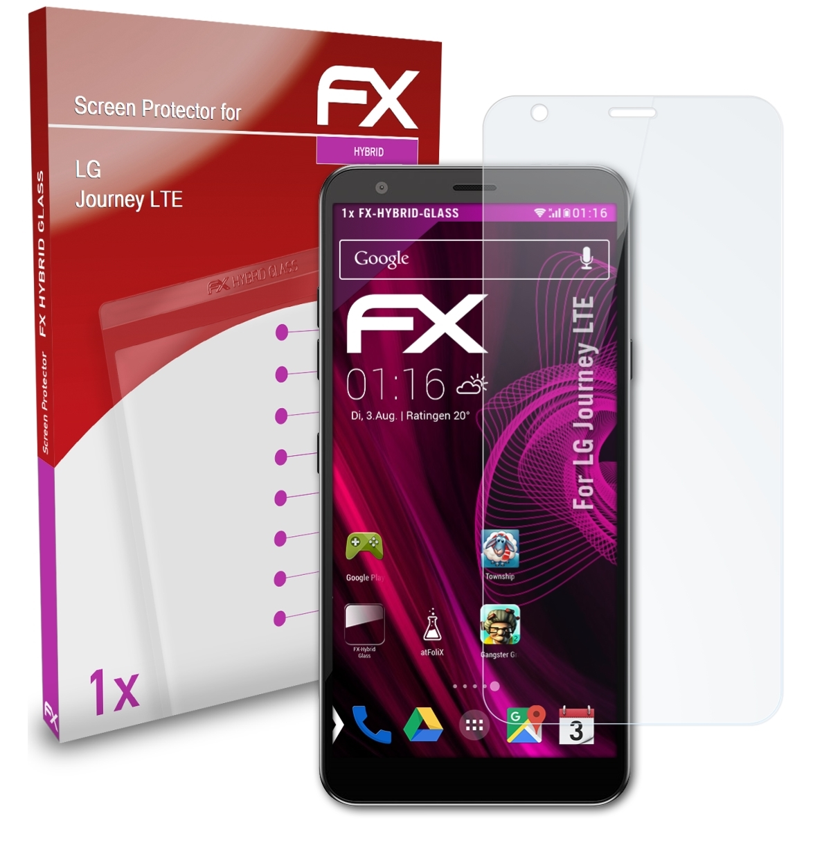 ATFOLIX FX-Hybrid-Glass Schutzglas(für LG Journey LTE)