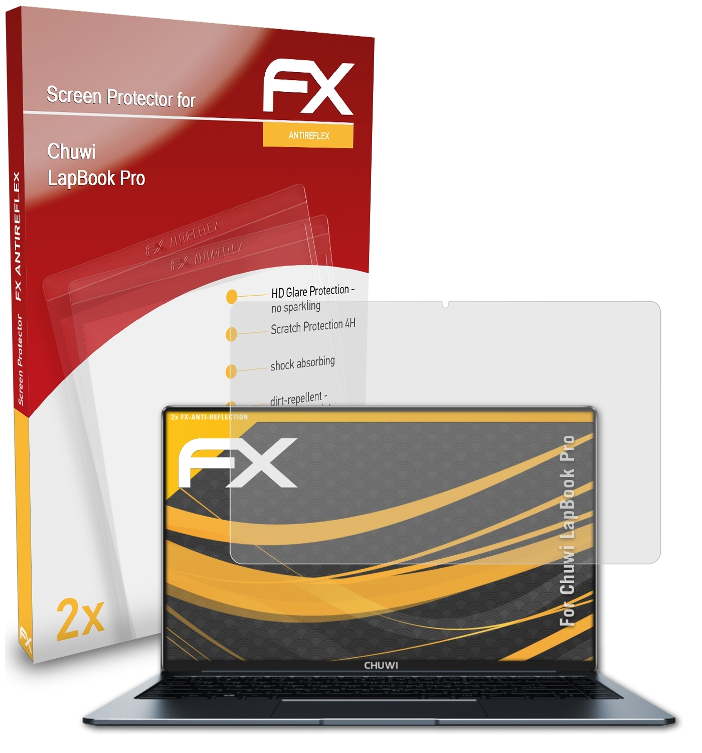 ATFOLIX 2x FX-Antireflex Displayschutz(für Chuwi LapBook Pro)