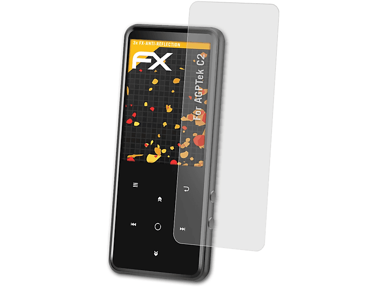 ATFOLIX 3x FX-Antireflex Displayschutz(für AGPTek C2)