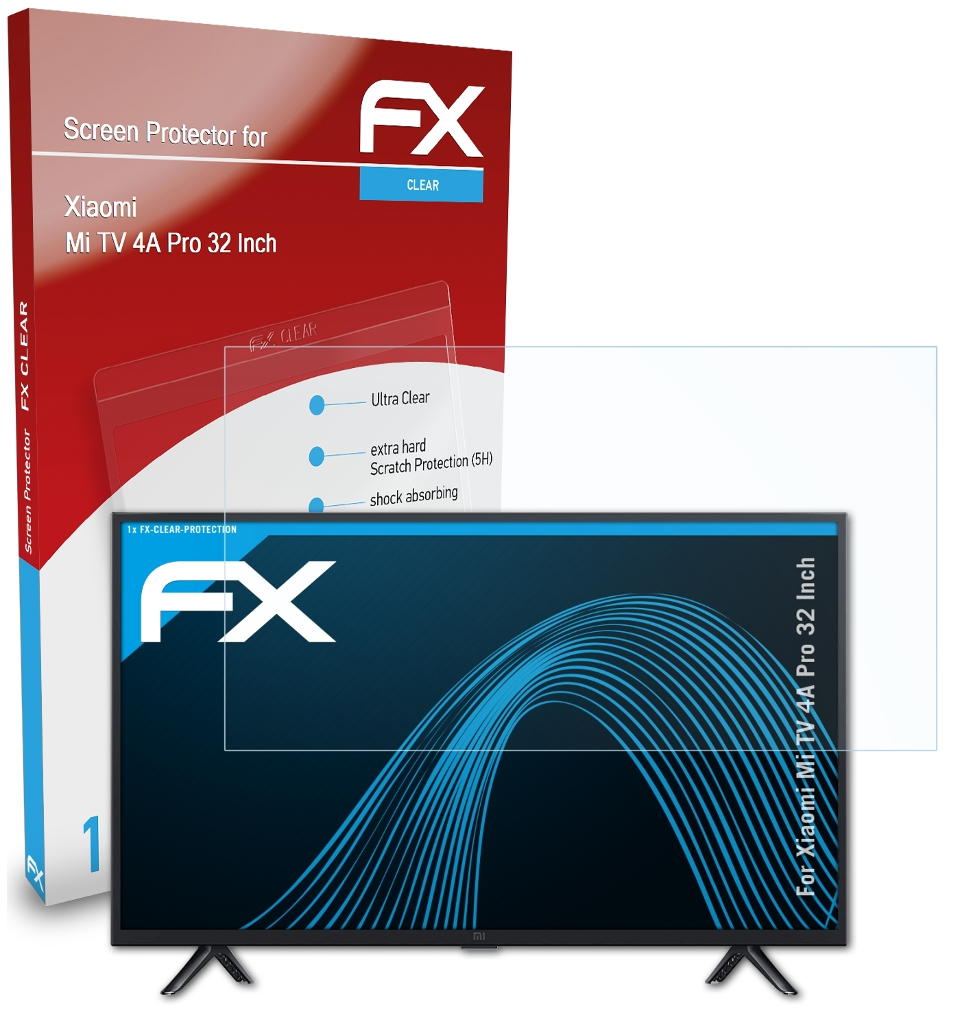 ATFOLIX FX-Clear Displayschutz(für (32 4A Mi TV Pro Xiaomi Inch))